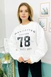 158844 Baskili Sardonlu Sweatshirt